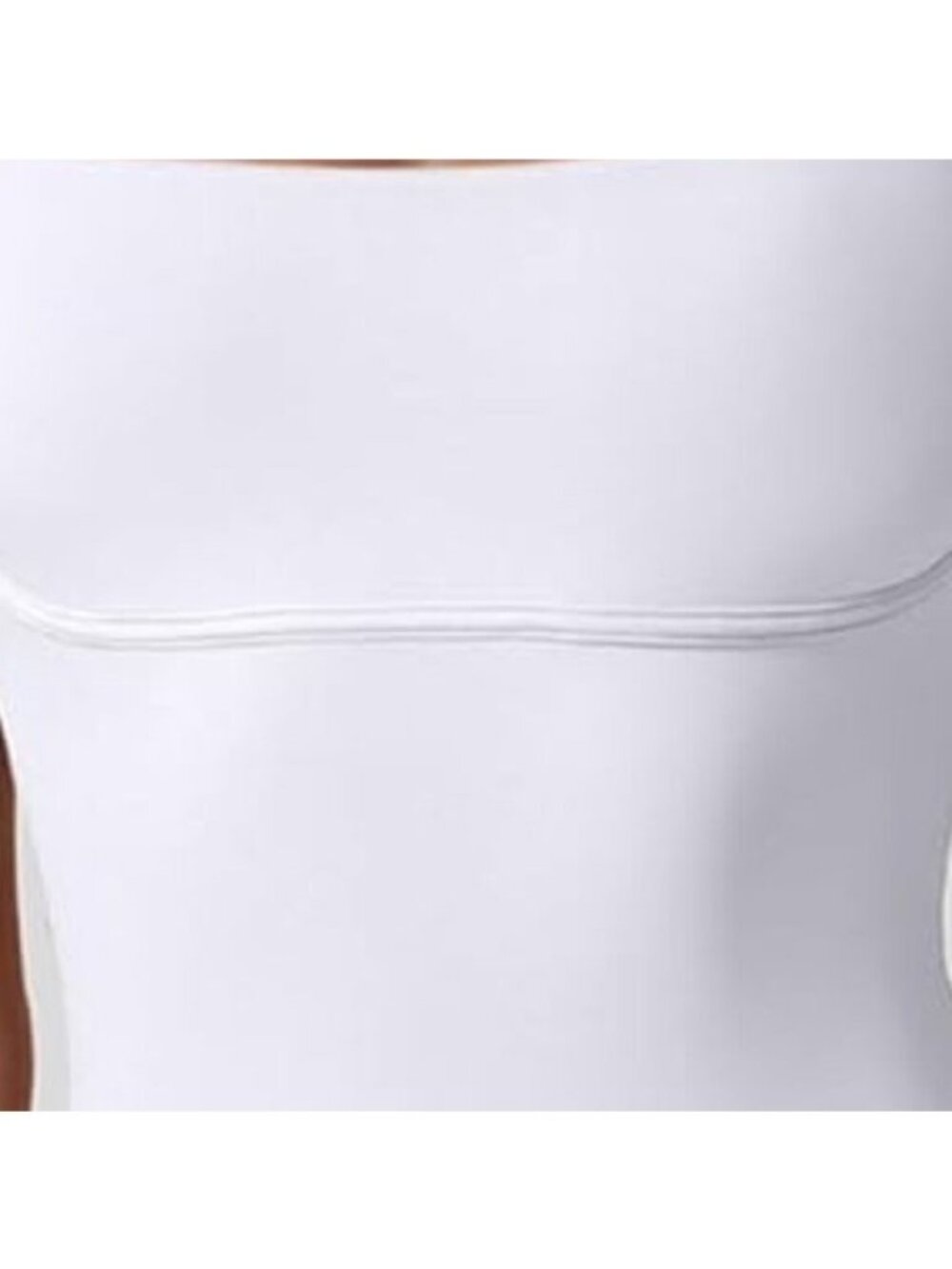 B5 Medium White One-Piece Swimsuit  Cheeky Tummy Control Monokini NWT - Picture 3 of 3